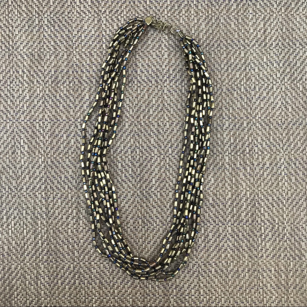 Vintage Multilayered Beaded Necklace